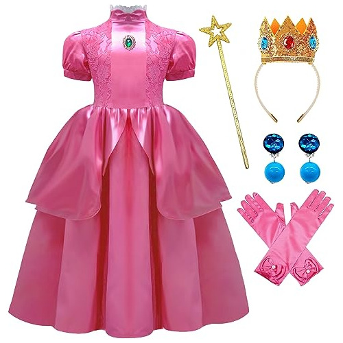 Vestido De Princesa Peach Niñas, Vestido De Princesa P...