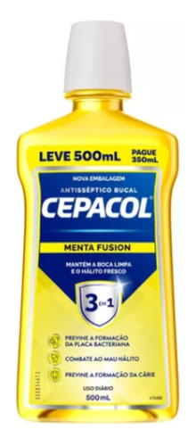 Cepacol Antisséptico Bucal Menta Fusion 500ml