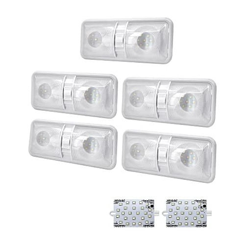 Juego De 5 Luces Led Interiores De Doble Cúpula Rv Bom...