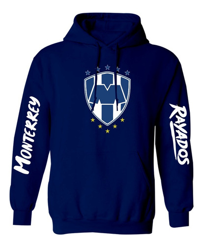 Sudadera Mod Monterrey Rayados Liga Mx Estampado En Vinil