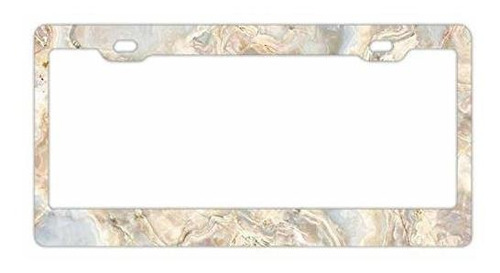 Marco - Juchen Rose Gold Foil Marble License Plate Frame Alu