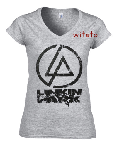 Camiseta Dama Linkin Park Gris