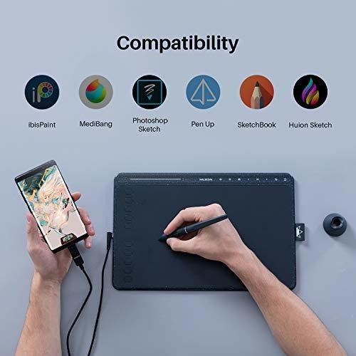 Tablet Gráfica Huion Hs611 13.19'' X 8.66'' Usb -negro