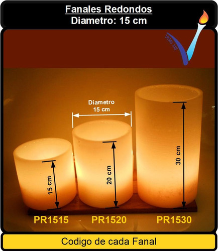 Imagen 2 de 6 de Pr1520 - 1 Fanal Redondo 15x20cm Maxima Luminosidad