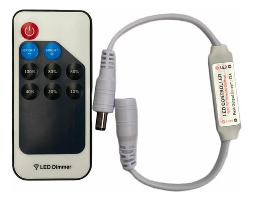 Led Dimmer Con Control 5-24v 12a Blanco