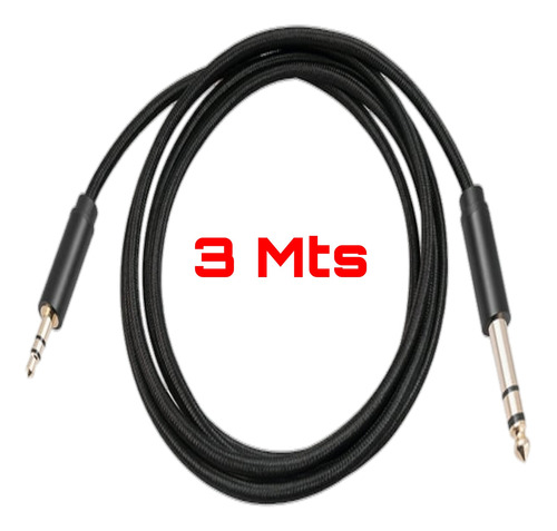 Cable Adaptador 6mm Plug 1/4 A Auxiliar 3.5 Jack Audio Video