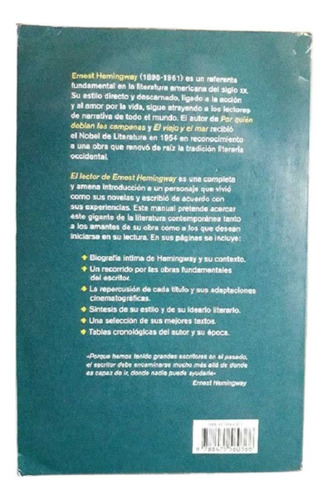 El Lector De Ernest Hemingway - Marcelo Pascual (Usado)