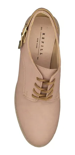 Zapatos Casuales Mujer Marca Refill Dama Agujetas Oxford