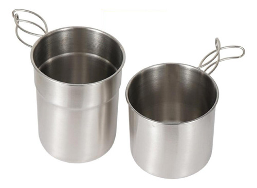 2 Piezas Kit De Taza De Camping Olla Cuenco De Cocina