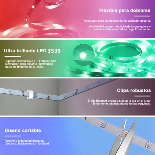 Para Tira De Luz Led Rgb Bylifity G5402-20 Wifi De 20 M /