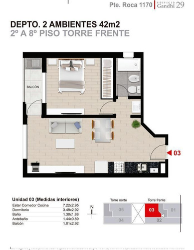 Imagen 2 de 8 de Departamento En Venta De 1 Dormitorio En Rosario