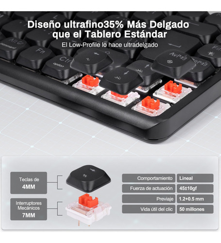Teclado Mecánico Terport Inalámbrico Z11 Luces Rgb Español Negro Español Latinoamérica (Usado)