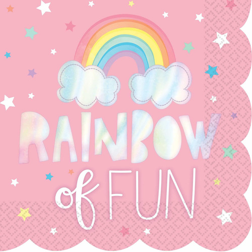 Rainbow The Fun Design  Servilletas Almuerzo  16 Unidad...