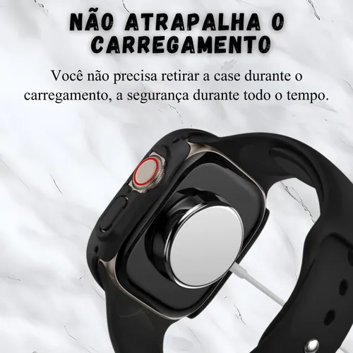 Capa Case Bumper 2in1 C Vidro Para Apple Watch Series 9 45mm