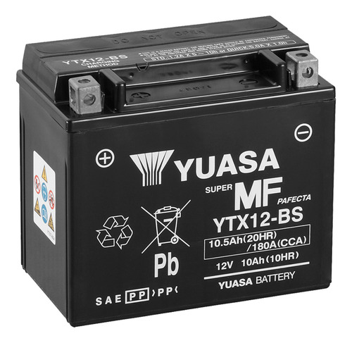 Batería Moto Yuasa Ytx12-bs Yamaha Yzf750r 94/98