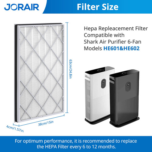 Filtro De Repuesto Jorair He601 Para Shark Air Purifier 6