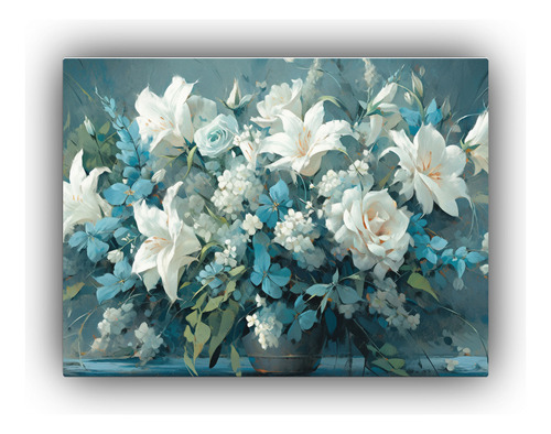 45x30cm Cuadro Hermoso Adorable A Turquoise Colors Flowers P