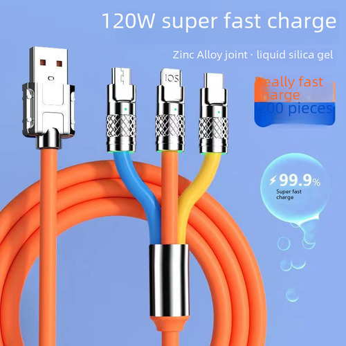 Cable De Carga Eléctrico De 120 W One Drag Three Tipo C...