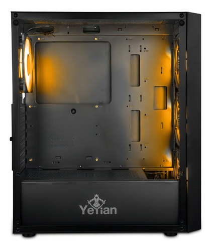 Gabinete Yeyian Dragoon con Ventana, Midi-Tower, ATX/Micro-ATX/Mini-ITX, USB 3.0/2.0, sin Fuente, 4 Ventiladores ARGB Instalados, Negro