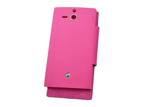 Funda Con Tapa Flip Cover Sony Xperia U St25i Rosa