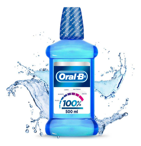 Enjuague Bucal Oral-b 100% Menta Refrescante X 500ml