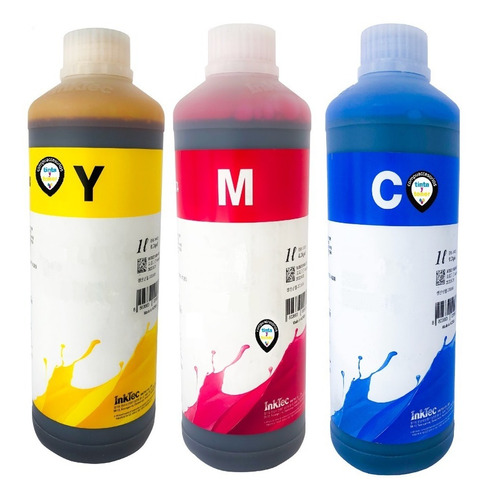 3 Tintas Inktec Epson Dye L120/ L210/ L300/ L355 1lt C/u