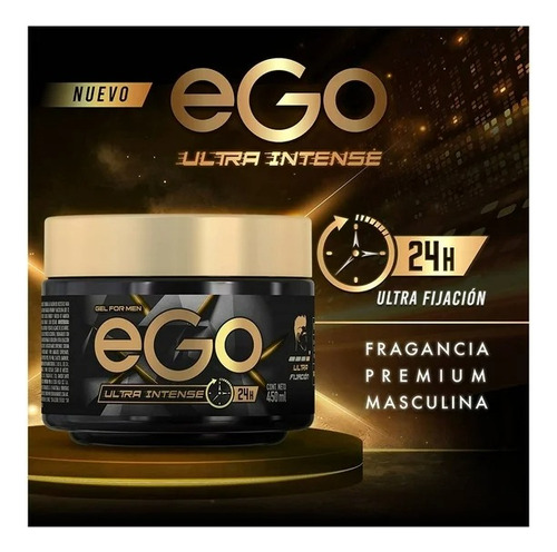 4 Pzas Gel Para Cabello Ego Ultra Intense 450 Ml