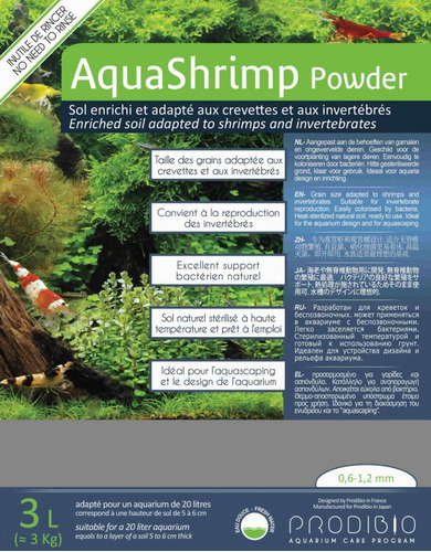 Prodibio Aquashrimp Powder 3l ( P/ Camarões ) + Bacterkit