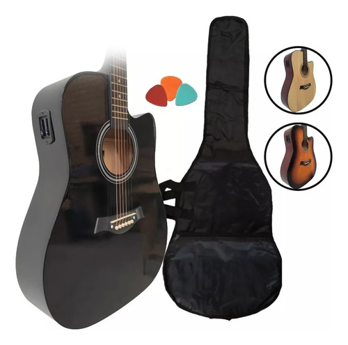 Guitarra Acustica Electroacustica Fk60 Ecualizador 2 Bandas