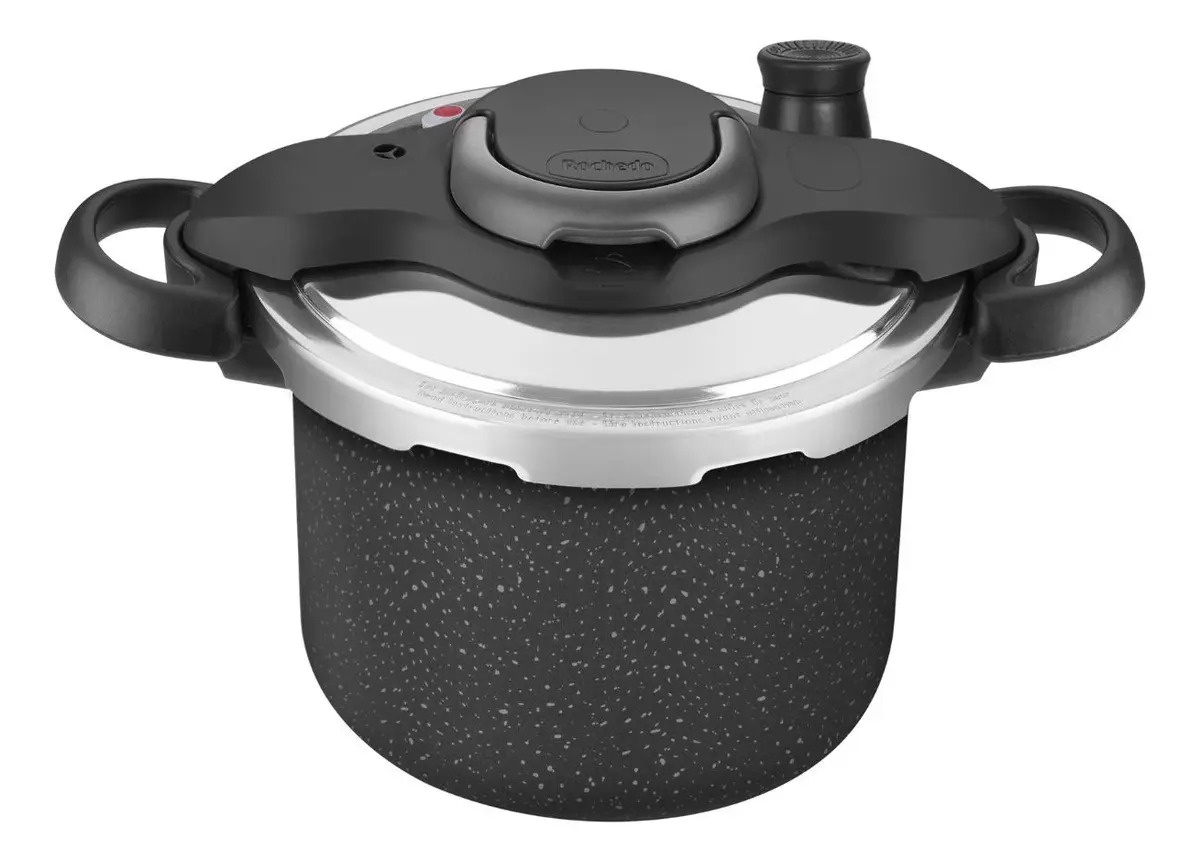 Panela Pressao Rochedo Clipso 4,5l Fechamento Externo Seguro Cor Preto