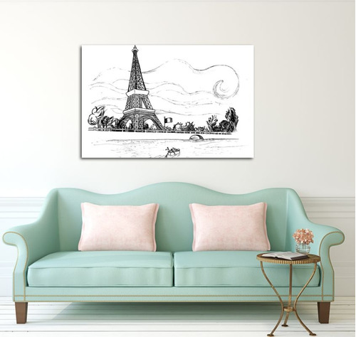 Vinilo Decorativo 30x45cm Paris Torre Eiffel Francia M15