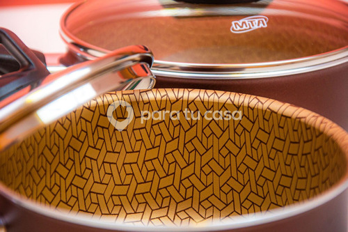Batería Cocina Olla Cacerola Aluminio Teflón Florence 7p Mta