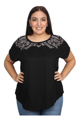Imagen 1 de 7 de Blusa Mujer Fiesta Importada Talle Grande