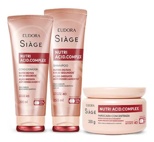 Combo Nutri Acid. Complex Shampoo Condicionador E Máscara