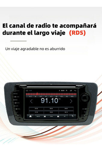 Auto Estéreo Android Carplay Android Auto 2+32GB Seat Ibiza 2009-2013 Autoestéreo Pantalla Táctil 7'' IPS Con Pantalla Para Carro Mirror Link Wifi Bluetooth Cámara Fm Bt Hd Aux Tf Usb GPS DSP