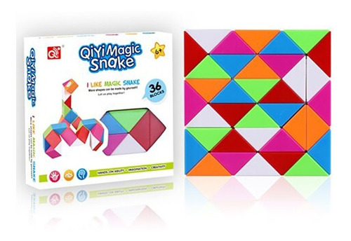 Cubo Rubik Snake Culebra Qiyi Stickerless Multicolor 36 