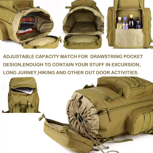 Mochila de camping extra grande para hombres, mochila de senderismo grande,  mochila impermeable de 60 litros 70l85l, 70/85L