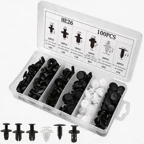 Kit 100 Presilha Parabarro Parachoque Universal Carro