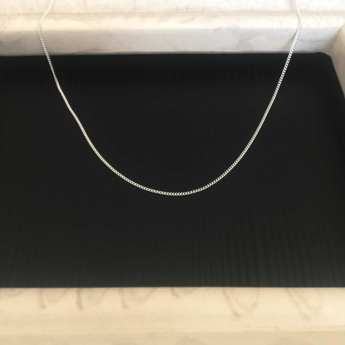 Imagen 4 de 10 de Cadena Barbada 45 Cm De Plata Ley .925 Agálea Joyería