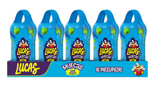 Lucas Muecas Lollipop - Caramelos De Sabor A Manzana Verde A