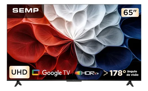 Smart TV Semp 65 Polegadas LED HVA 4K S62 WiFi Bluetooth Google T...