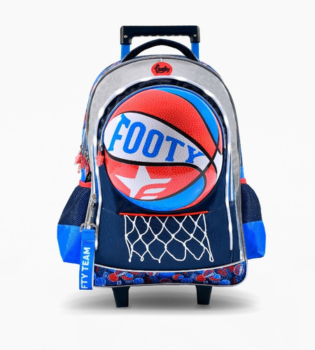 Mochila Carro Footy Basket Luces F1731 Escolar Maple Envio