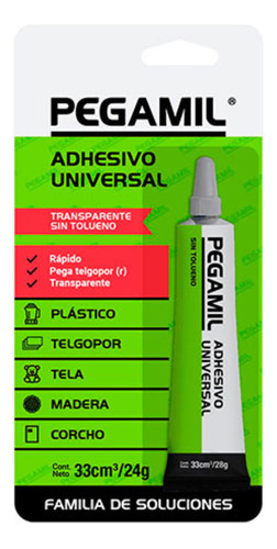 Adhesivo Universal Multiuso Pegamil 24grs H Y T