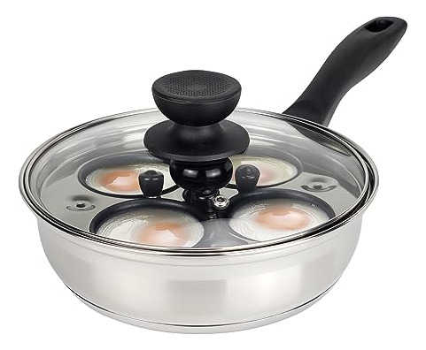 Sartén Para Escalfar Huevos Marskitop, Antiadherente, 4 Huev