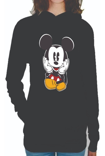 Sudadera  Mickey Mouse En Negro