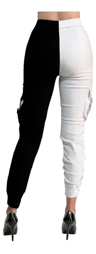 Jogger bicolor online mujer