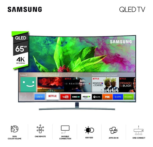 Qled Smart Tv Samsung 65 4k Uhd Curved Qn65q8camg