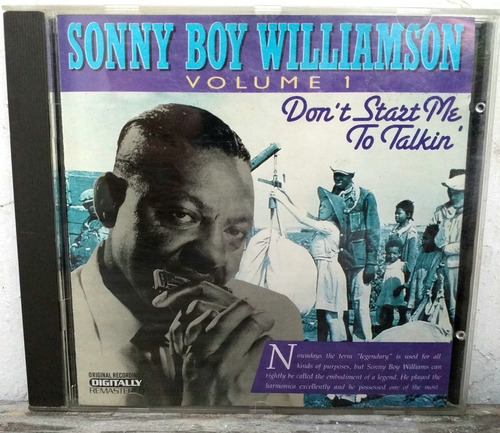 Sonny Boy Williamson - Volume 1 - Cd Frances Año 1992 Blu