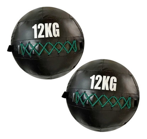 Set Pelotas Sin Pique 12kg Medicine Ball Crossfit X2