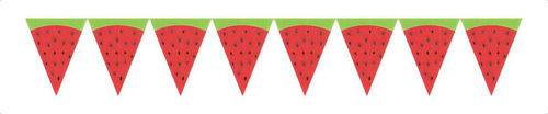Banderin Guirnalda Banner Sandia Fruta Cumpleaños Infantil
